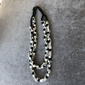 Zara tweed necklace